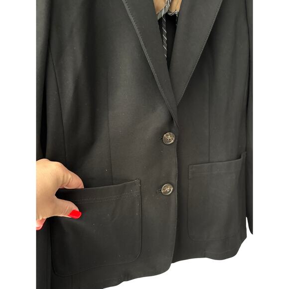 J. Crew Patrick Patch Pocket Italian Fabric Luxe Ponte Blazer Black Size 4 - Picture 11 of 11